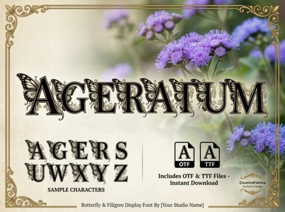 Ageratum Font: Elegant Display Typography for Designers