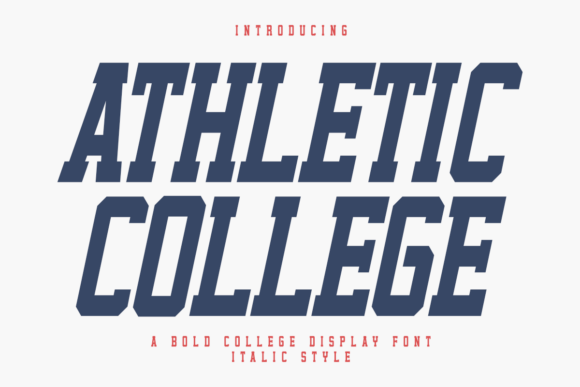 Athletic College Italic Font for Bold Campaigns