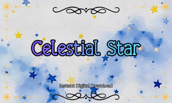 Celestial Star: A Playful Display Font for Creators