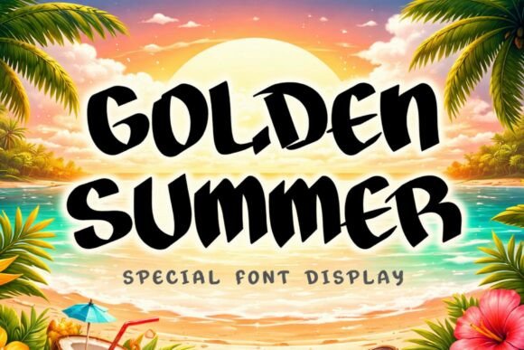 Golden Summer: A Vibrant Display Font for Branding