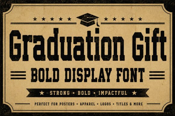 Graduation Gift Font for Elegant Web Headers