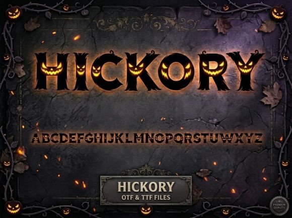 Hickory Font Review: A Horror Display Typeface