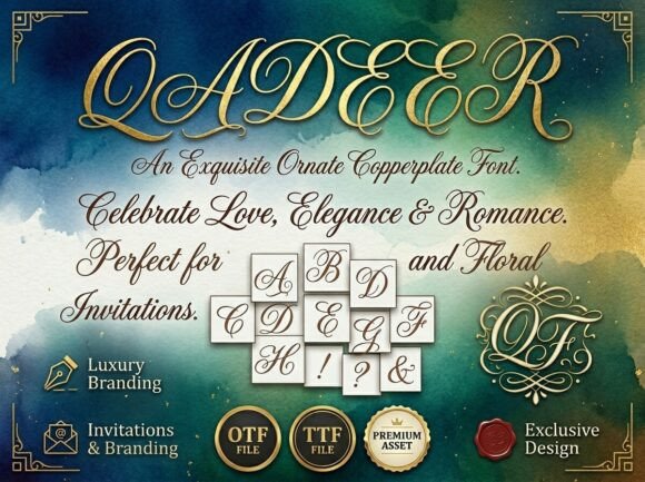 Qadeer: A Premium Display Font for Elegant Web Design