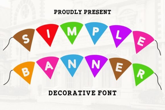 Simple Banner Font for Festive Craft Designs