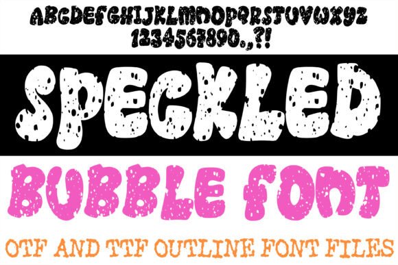 Speckled Bubble Font for Crafters
