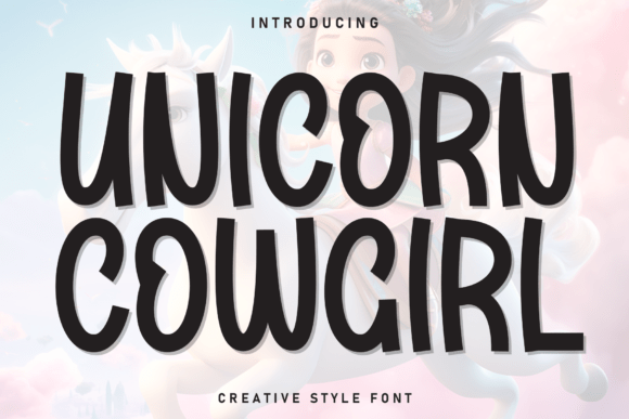 Unicorn Cowgirl Font for Handmade Creators