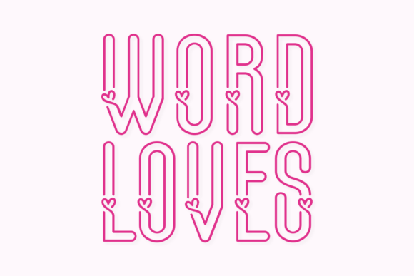 Word Loves: A Whimsical Display Font for Editorial Charm